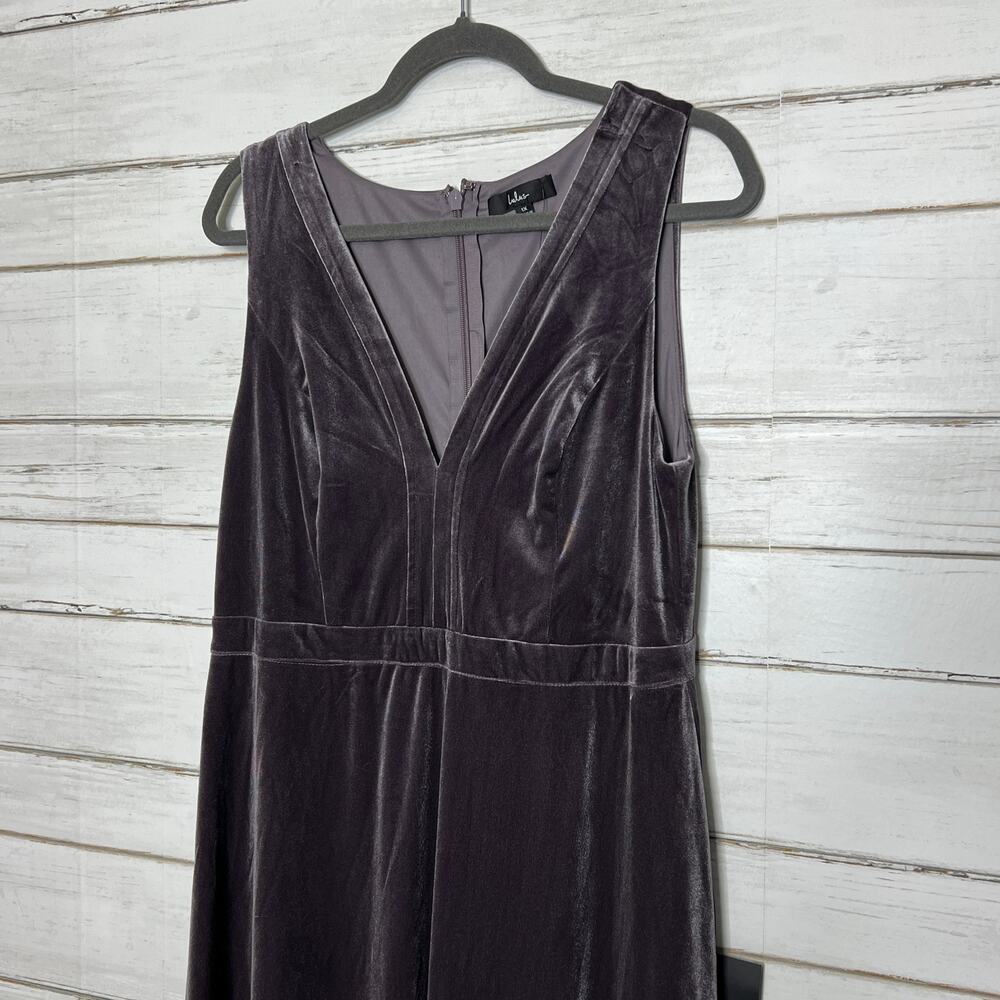 Lulu's Mauve Velvet V-Neck Maxi Dress - Picture 11 of 11